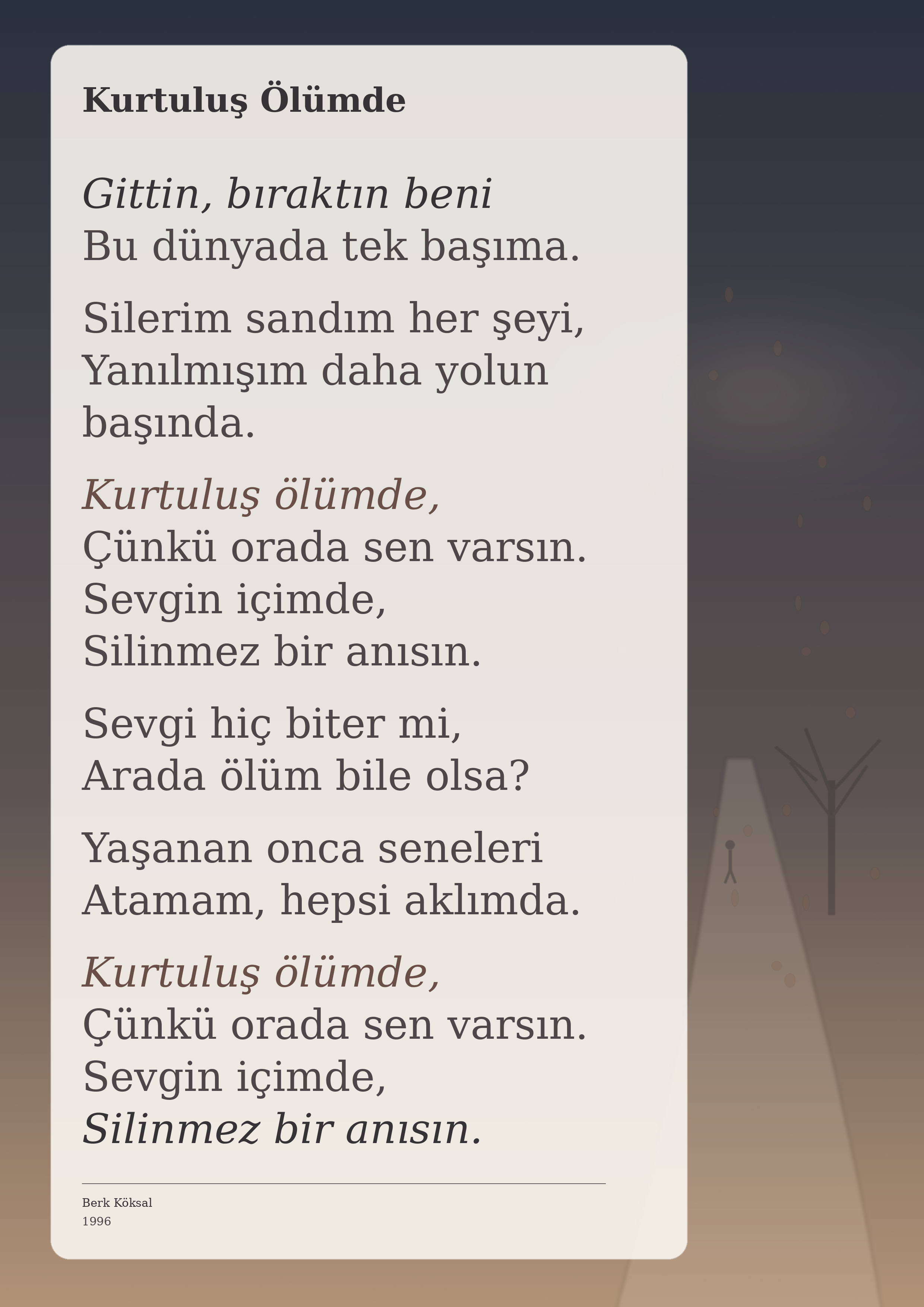 Kurtuluş Ölümde — Berk Köksal