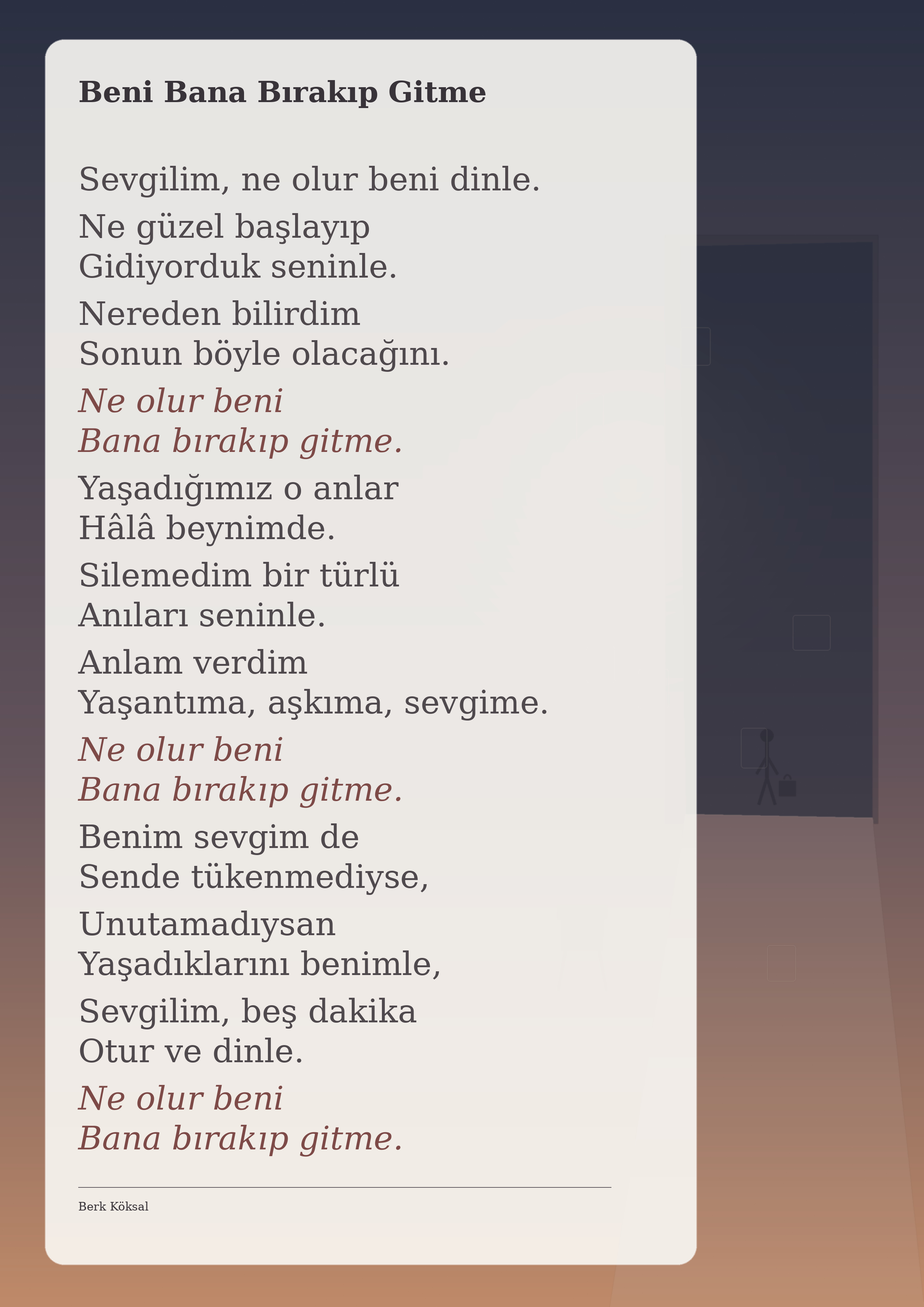 Beni Bana Bırakıp Gitme — Berk Köksal