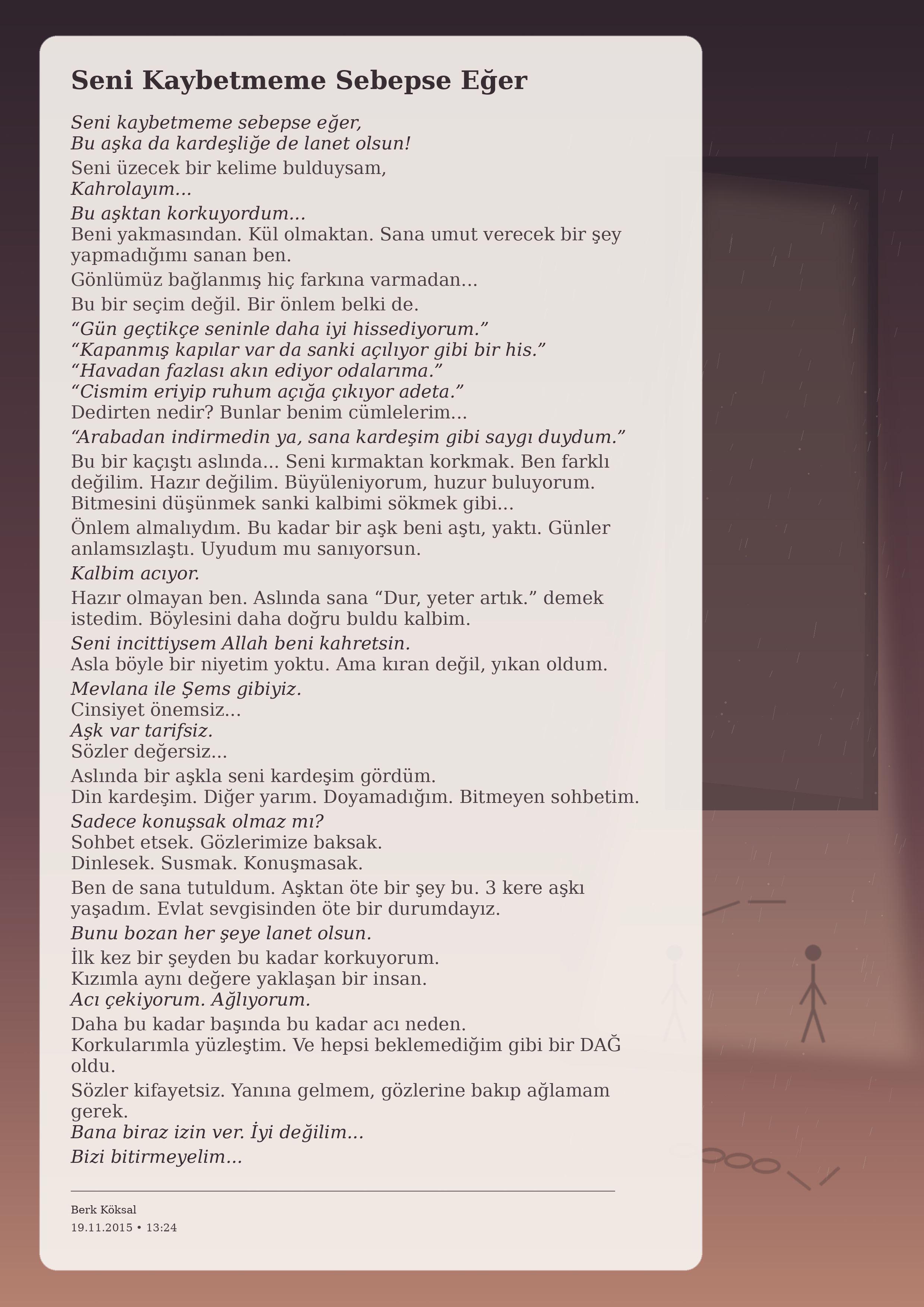 Seni Kaybetmeme Sebepse Eğer — Berk Köksal