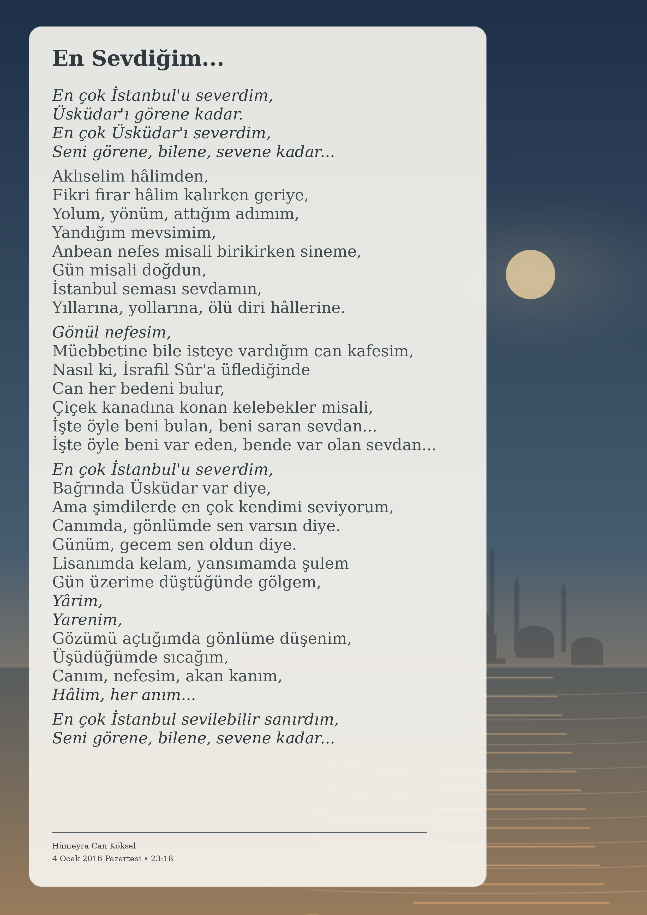 En Sevdiğim — Hümeyra Can Köksal