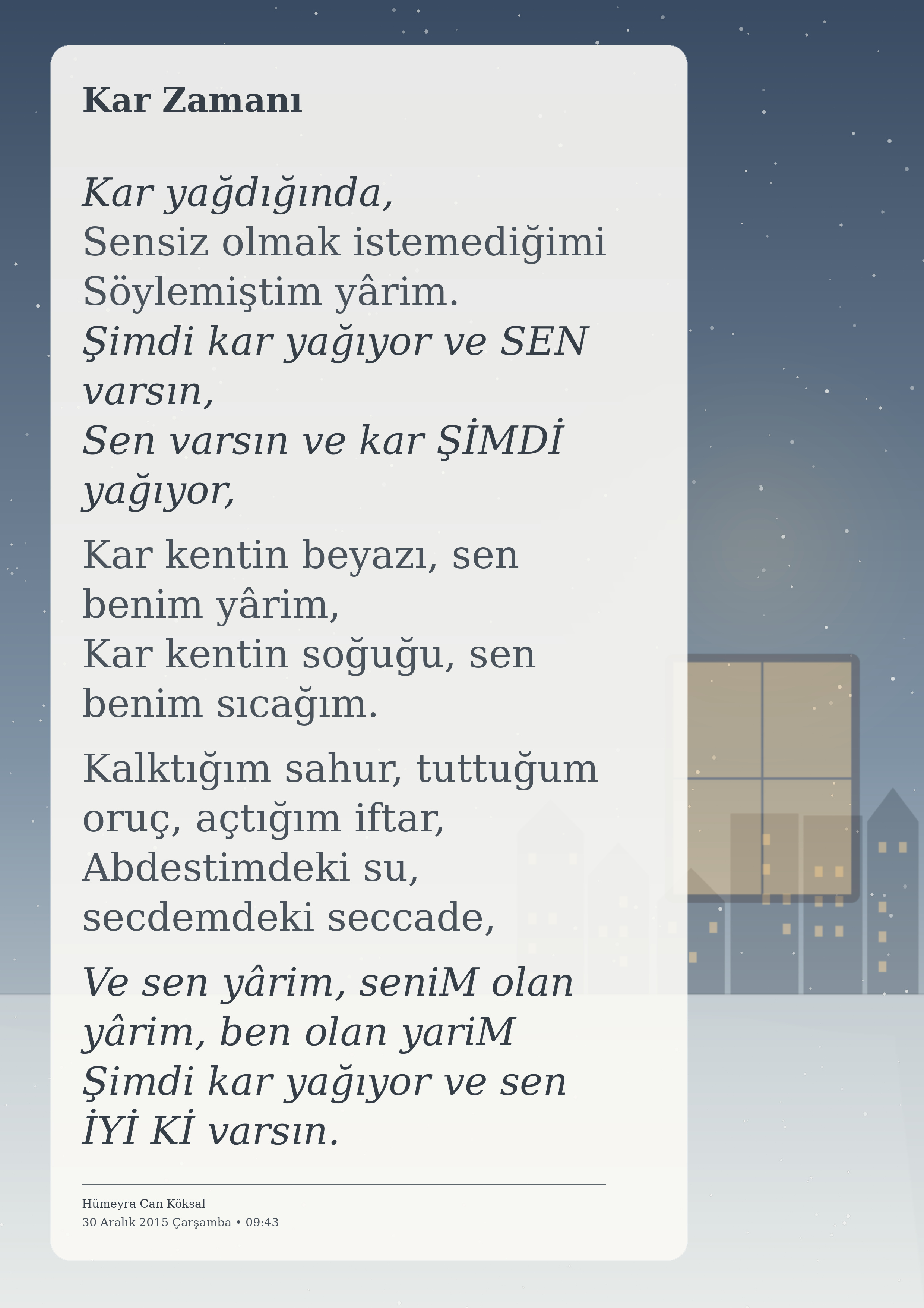 Kar Zamanı — Hümeyra Can Köksal