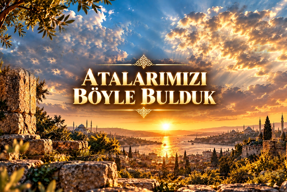 Atalarımızı Böyle Bulduk başlıklı, miras alınan inanç, gelenek, teyit ve rehberlik üzerine tefekkürü temsil eden kapak görseli