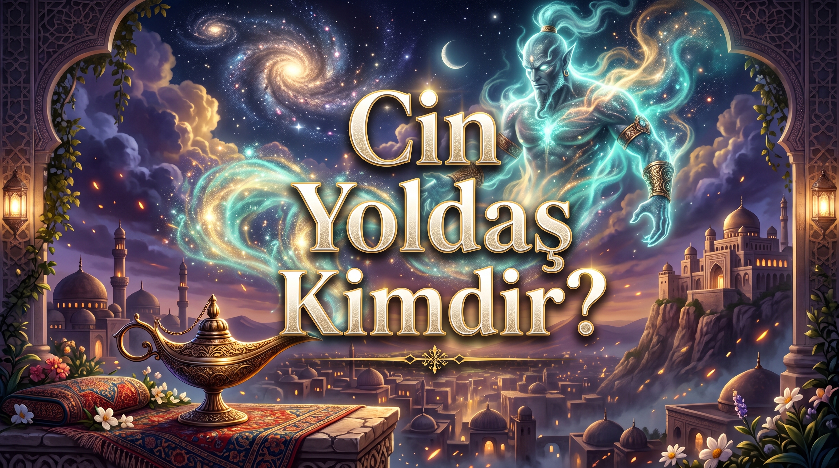 Cin yoldaşın görünmeyen etkisi, insanın seçim sorumluluğu, merhamet, tevhid ve ahiret muhasebesini temsil eden kapak görseli