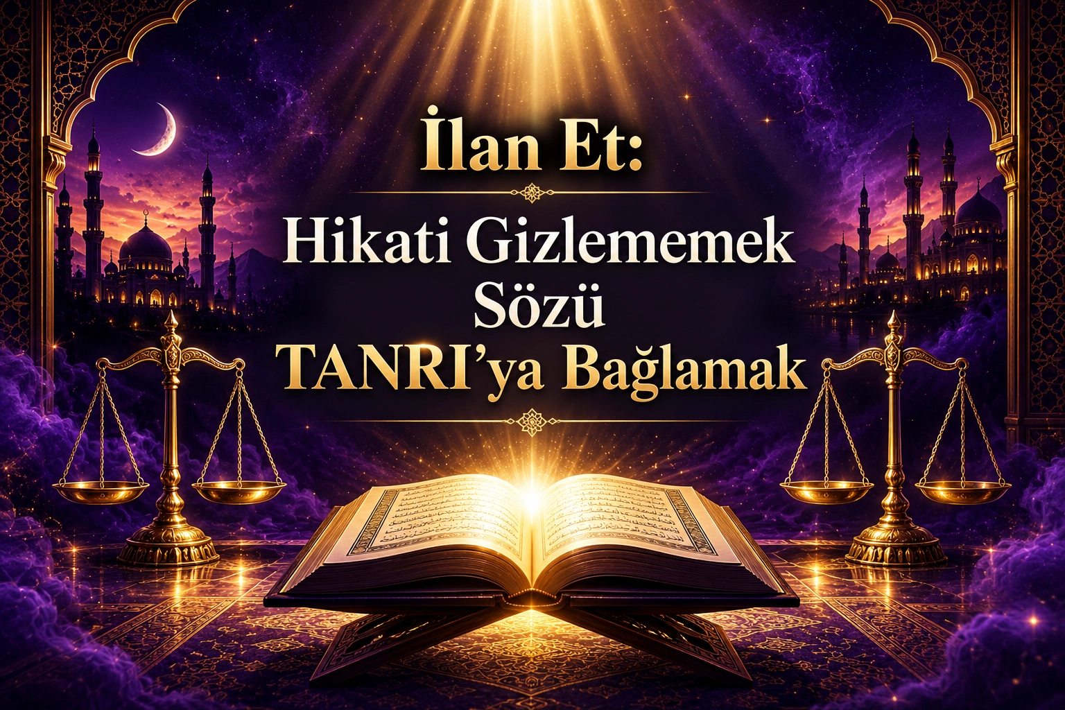 İlan Et: Hakikati Gizlememek, Sözü TANRI’ya Bağlamak başlıklı tefekkür yazısını temsil eden görsel