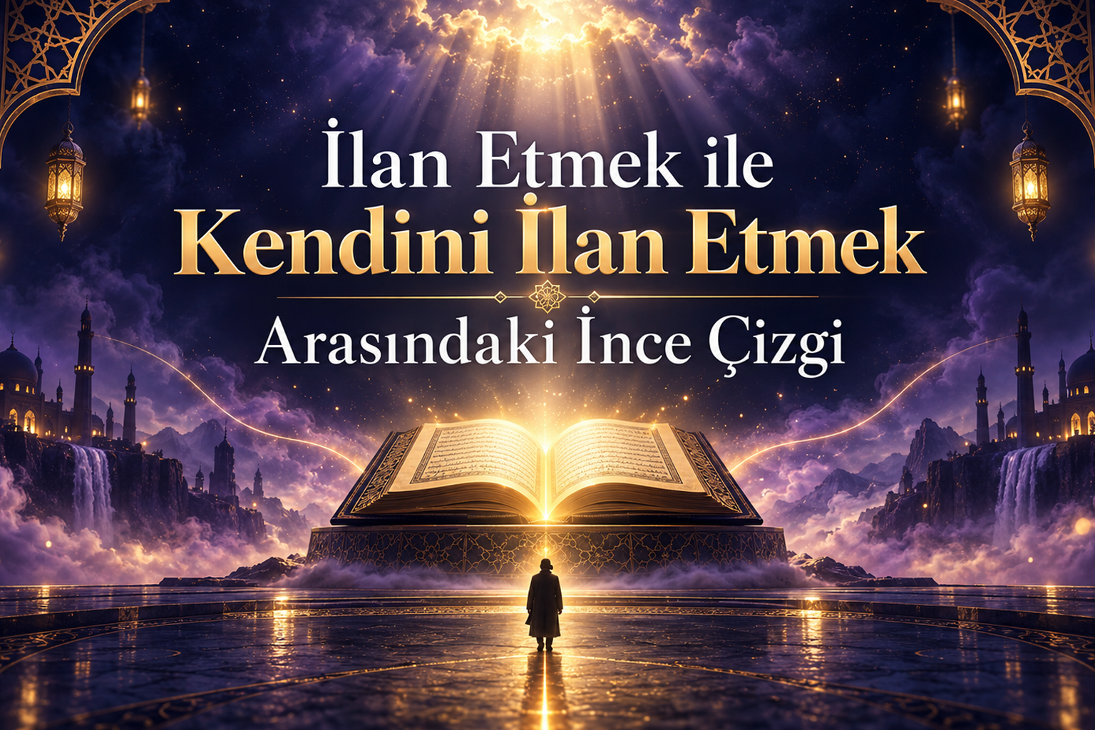 İlan Etmek ile Kendini İlan Etmek Arasındaki İnce Çizgi başlıklı, mesajın görünürlüğü ile insanın kendi görünürlüğü arasındaki sınırı yansıtan kapak görseli
