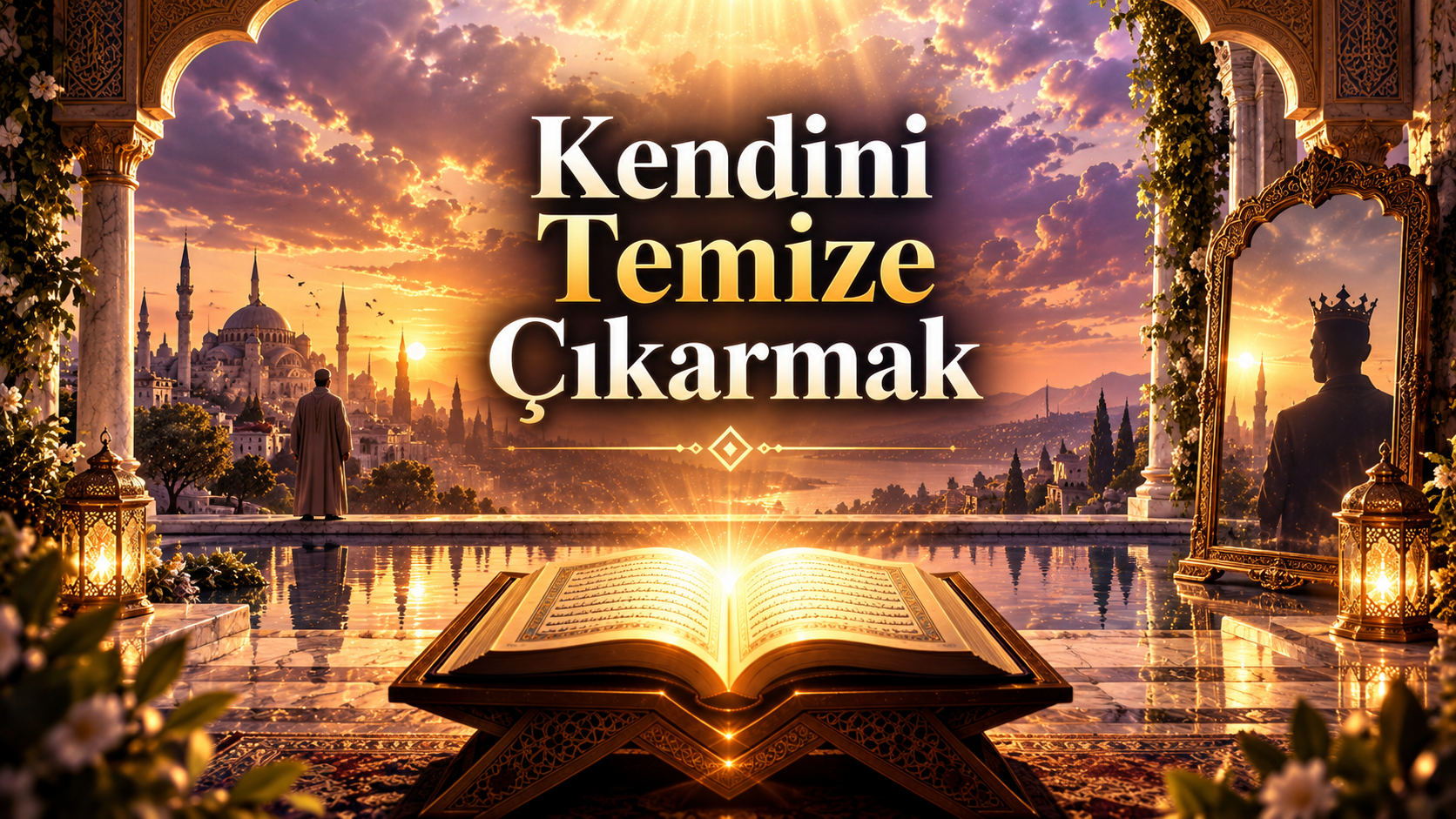 Kendini Temize Çıkarmak başlıklı, nefis, arınma, tevazu, tövbe ve insanın kendi dindarlığı hakkında hüküm vermesi üzerine tefekkürü temsil eden kapak görseli