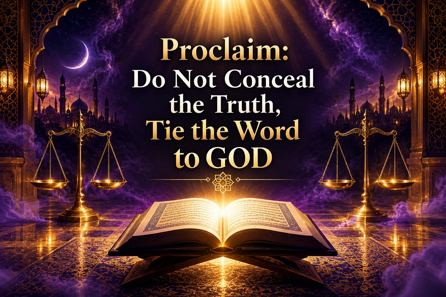 Image representing the reflection titled Proclaim: Do Not Conceal the Truth, Tie the Word to GOD