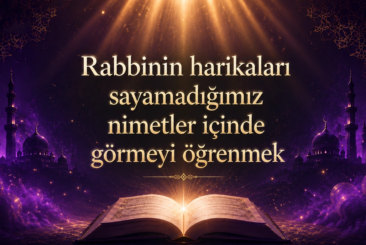 Rabbinin Harikaları başlıklı, gökyüzü, deniz, yağmur, bitkiler ve insanın yaratılış üzerindeki tefekkürünü bir araya getiren kapak görseli