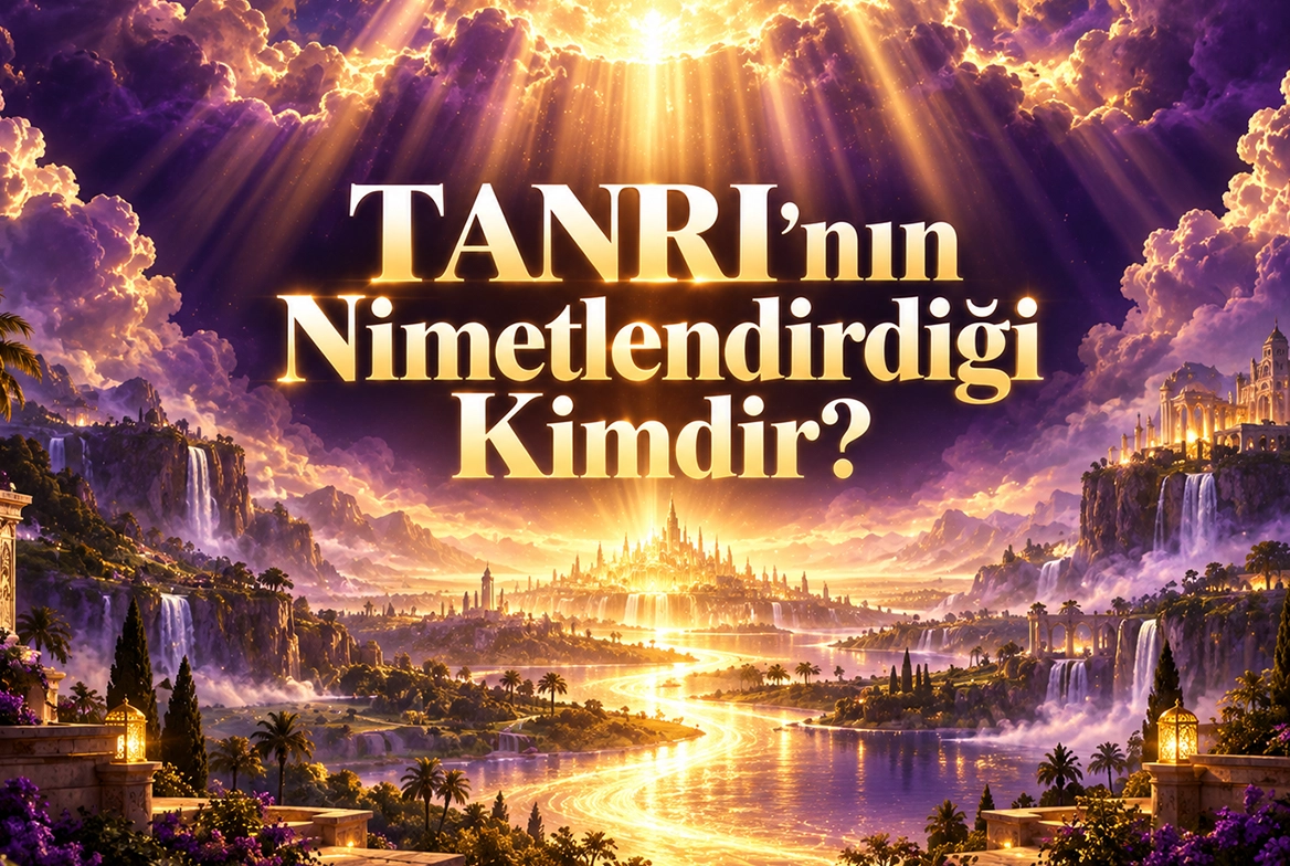 TANRI’nın Nimetlendirdiği Kimdir başlıklı, nimetlendirilmişlerin yolu, rehberlik, şükür ve teslimiyet üzerine tefekkürü temsil eden kapak görseli