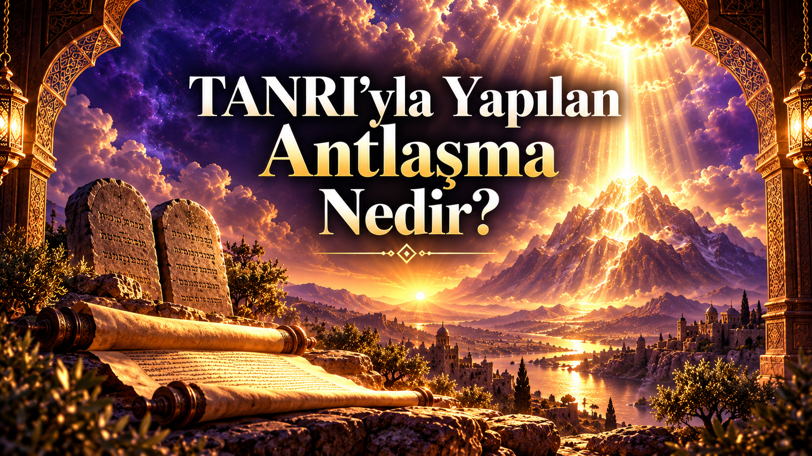 TANRI’yla Yapılan Antlaşma Nedir başlıklı, Ademoğullarının şahitliğini, tevhidi, sözü, sorumluluğu ve TANRI’ya teslimiyeti simgeleyen kapak görseli