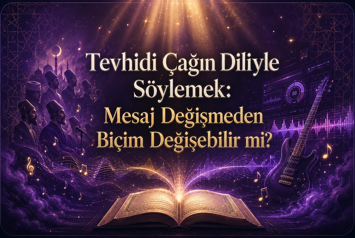 Tevhidi Çağın Diliyle Söylemek başlıklı, geleneksel kutsal koro ile modern elektronik dalga, rock gitarı ve dijital arayüzün aynı merkezde buluşmasını yansıtan görsel