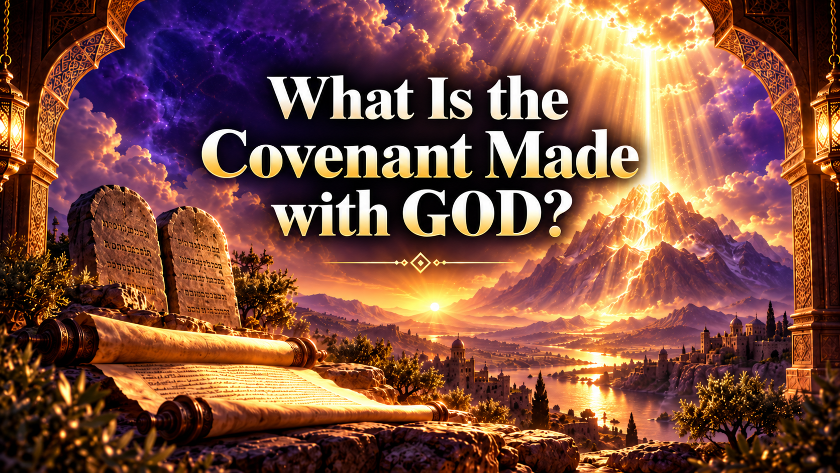 Cover image titled What Is the Covenant Made with GOD, symbolizing the testimony of the Children of Adam, monotheism, promise, responsibility, and submission to GOD