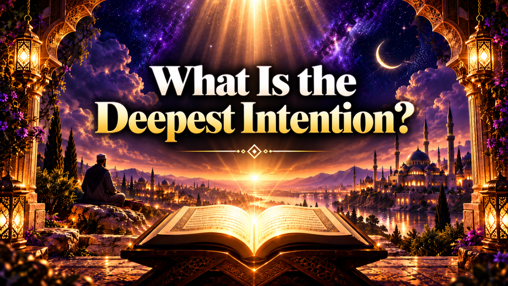 Cover image titled What Is the Deepest Intention, symbolizing the heart beneath outward behavior, sincerity, inner examination, and seeking GOD's pleasure