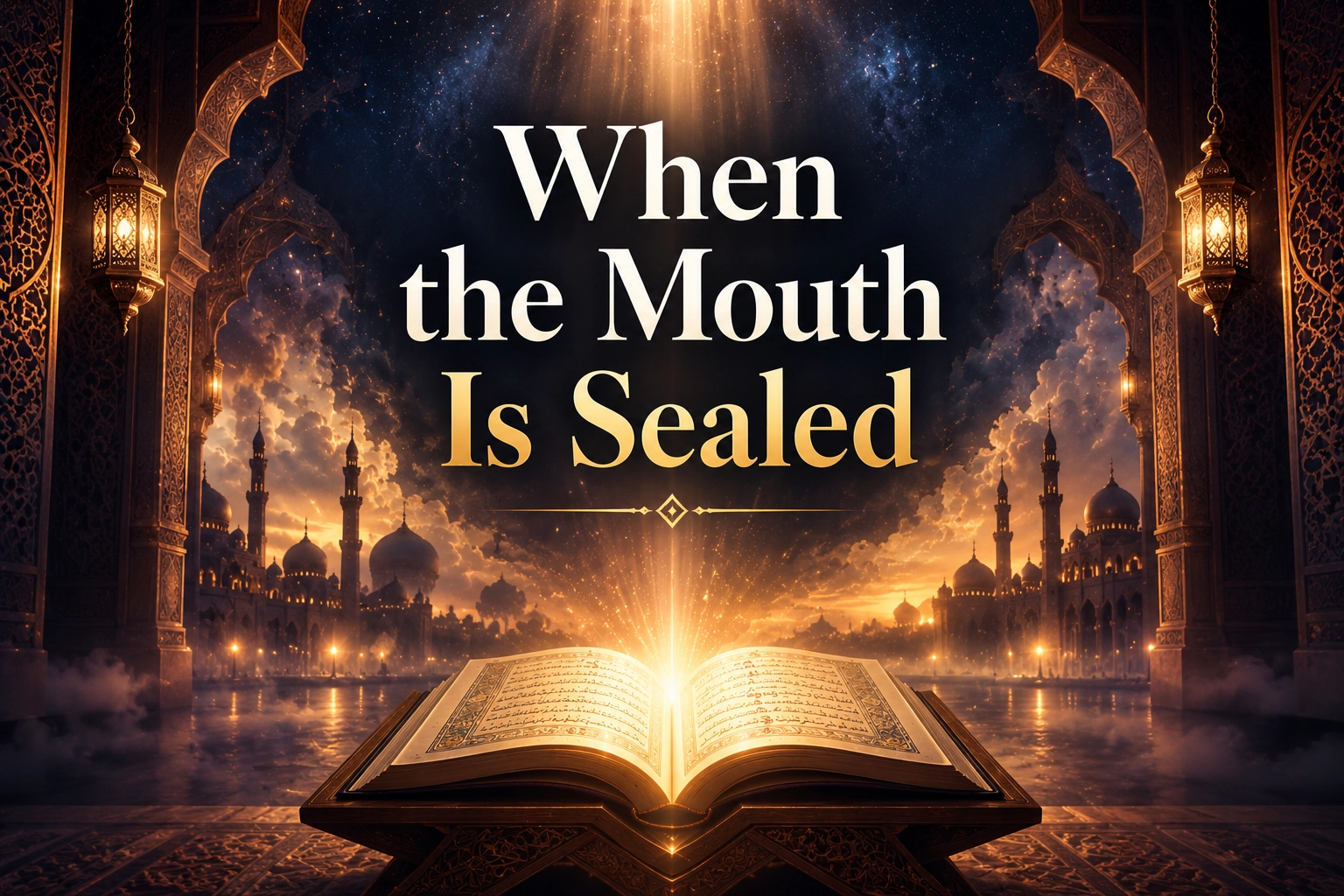When the Mouth Is Sealed cover image reflecting on testimony, accountability, the record of deeds, and truth before GOD